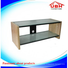 MDF marco tallado de vidrio TV Cabinet / Glass TV Stand